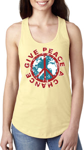 Ladies Peace Tank Top Give Peace a Chance Ideal Tanktop - Yoga Clothing for You