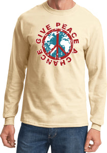 Peace T-shirt Give Peace a Chance Long Sleeve - Yoga Clothing for You