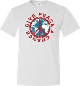 Peace T-shirt Give Peace a Chance Tall Tee - Yoga Clothing for You