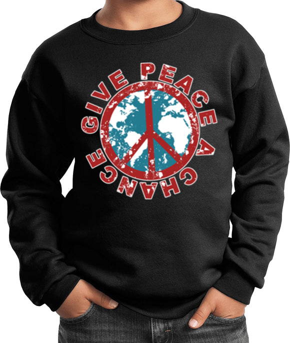Kids Peace Sweatshirt Give Peace a Chance - Yoga Clothing for You