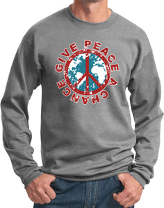 Peace Sweatshirt Give Peace a Chance - Yoga Clothing for You