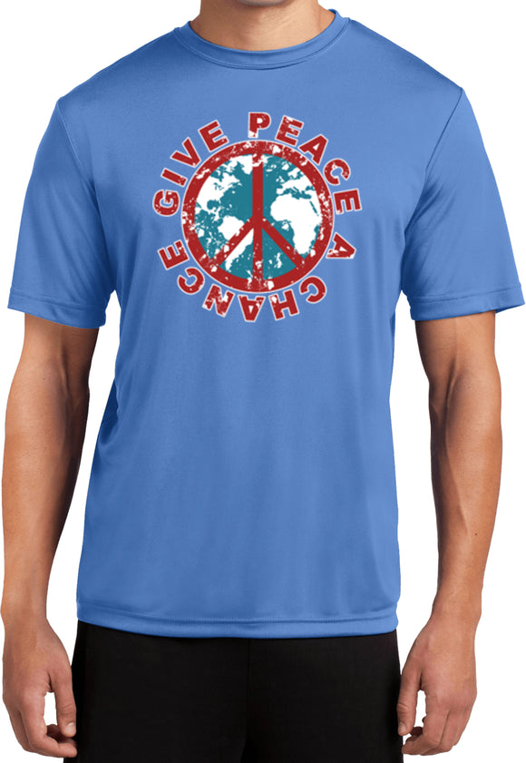 Peace T-shirt Give Peace a Chance Moisture Wicking Tee - Yoga Clothing for You