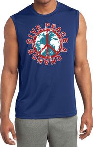 Peace T-shirt Give Peace a Chance Sleeveless Competitor Tee - Yoga Clothing for You