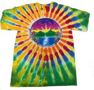 Grateful Dead Tie Dye Waterfall Adult Tee Shirt - Yoga Clothing for You