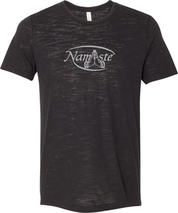 Namaste Big Print Burnout Yoga Tee Shirt - Yoga Clothing for You