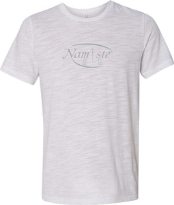 Namaste Big Print Burnout Yoga Tee Shirt - Yoga Clothing for You