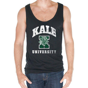 Yoga Clothing for You Men's Kale University Bamboo Tank Top - Black - Yoga Clothing for You