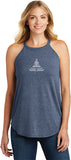 Lotus Pose Triblend Yoga Rocker Tank Top - Yoga Clothing for You