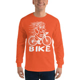 Mens Penguin Power Cycling Bike Long Sleeve T-Shirt - Yoga Clothing for You