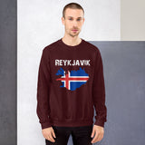 Mens Reykjavik Iceland Flag Sweatshirt - Yoga Clothing for You