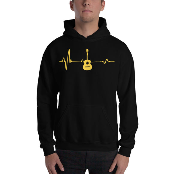 Acoustic Guitar EKG Hoodie Sweatshirt - Yoga Clothing for You