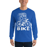 Mens Penguin Power Cycling Bike Long Sleeve T-Shirt - Yoga Clothing for You