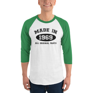 Made in 1969  - 50th Birthday Gift Raglan Tee Shirt - Yoga Clothing for You