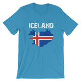 Iceland Flag Short-Sleeve Unisex T-Shirt - Yoga Clothing for You