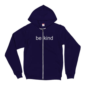 Unisex "Be Kind" Full-Zip Hoodie Sweater - Yoga Clothing for You