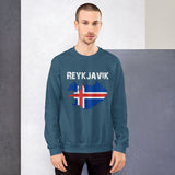 Mens Reykjavik Iceland Flag Sweatshirt - Yoga Clothing for You