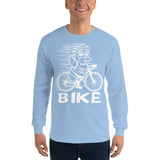 Mens Penguin Power Cycling Bike Long Sleeve T-Shirt - Yoga Clothing for You