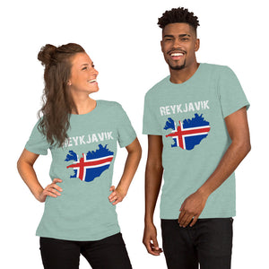 Reykjavik Iceland Flag Unisex T-Shirt - Yoga Clothing for You