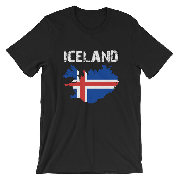 Iceland Flag Short-Sleeve Unisex T-Shirt - Yoga Clothing for You