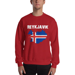 Reykjavik Iceland with Flag Warm Sweatshirt - Yoga Clothing for You