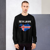 Mens Reykjavik Iceland Flag Sweatshirt - Yoga Clothing for You