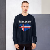 Mens Reykjavik Iceland Flag Sweatshirt - Yoga Clothing for You