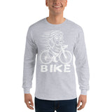 Mens Penguin Power Cycling Bike Long Sleeve T-Shirt - Yoga Clothing for You