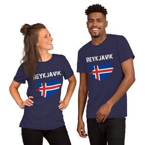 Reykjavik Iceland Flag Unisex T-Shirt - Yoga Clothing for You