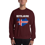 Reykjavik Iceland with Flag Warm Sweatshirt - Yoga Clothing for You