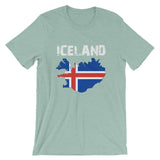 Iceland Flag Short-Sleeve Unisex T-Shirt - Yoga Clothing for You