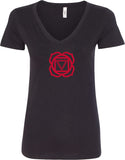 Muladhara Chakra Ideal V-neck Yoga Tee Shirt - Yoga Clothing for You