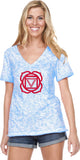 Muladhara Chakra Burnout V-neck Yoga Tee Shirt - Yoga Clothing for You