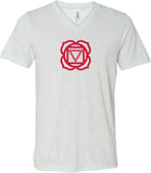 Muladhara Chakra Triblend V-neck Yoga Tee Shirt - Yoga Clothing for You
