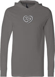OM Heart Lightweight Yoga Hoodie Tee Shirt - Yoga Clothing for You