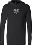 OM Heart Lightweight Yoga Hoodie Tee Shirt - Yoga Clothing for You