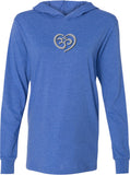 OM Heart Lightweight Yoga Hoodie Tee Shirt - Yoga Clothing for You