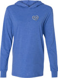 OM Heart Pocket Print Lightweight Yoga Hoodie Tee Shirt - Yoga Clothing for You