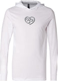OM Heart Lightweight Yoga Hoodie Tee Shirt - Yoga Clothing for You