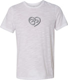 OM Heart Burnout Yoga Tee Shirt - Yoga Clothing for You