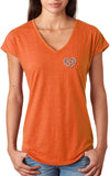 OM Heart Pocket Print Triblend V-neck Yoga Tee Shirt - Yoga Clothing for You