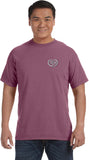 OM Heart Pocket Print Pigment Dye Yoga Tee Shirt - Yoga Clothing for You