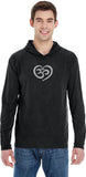 OM Heart Pigment Hoodie Yoga Tee Shirt - Yoga Clothing for You