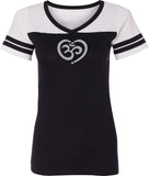 OM Heart Powder Puff Yoga Tee Shirt - Yoga Clothing for You