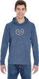 OM Heart Pigment Hoodie Yoga Tee Shirt - Yoga Clothing for You