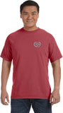 OM Heart Pocket Print Pigment Dye Yoga Tee Shirt - Yoga Clothing for You