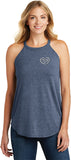 OM Heart Pocket Print Triblend Yoga Rocker Tank Top - Yoga Clothing for You