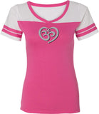 OM Heart Powder Puff Yoga Tee Shirt - Yoga Clothing for You