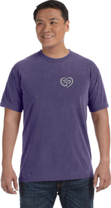 OM Heart Pocket Print Pigment Dye Yoga Tee Shirt - Yoga Clothing for You