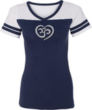 OM Heart Powder Puff Yoga Tee Shirt - Yoga Clothing for You