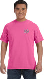 OM Heart Pocket Print Pigment Dye Yoga Tee Shirt - Yoga Clothing for You